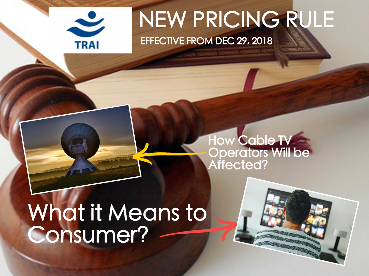 TRAI’s New Pricing Rules For DTH and Cable TV is Announced – What it Means to Cable TV Operators and Consumers?